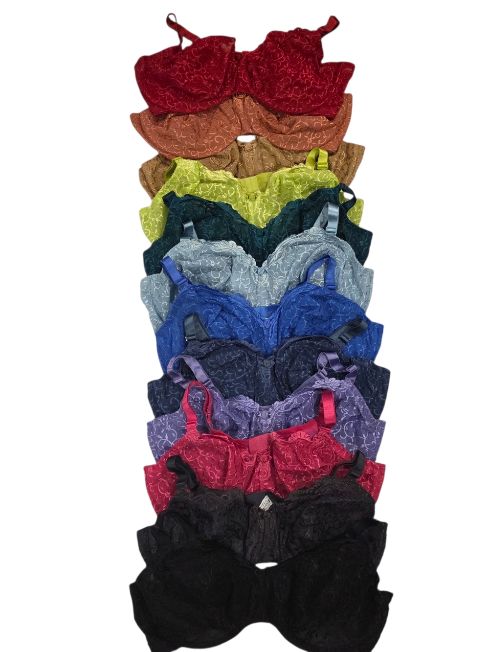 12 Lane Bryant Lace Underwire Bras - Multi Color Vintage Unlined